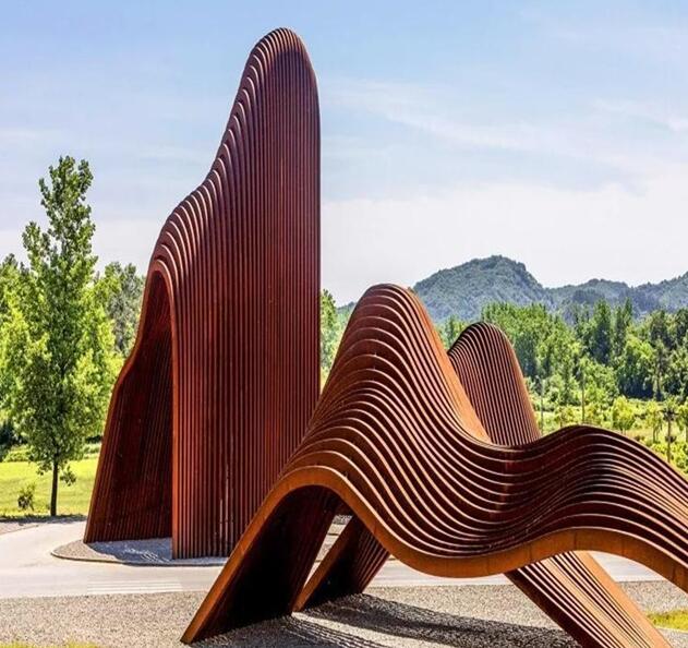 冠县锈钢板造型